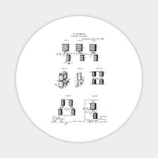 Electric Arc Lamp Vintage Patent Hand Drawing Magnet